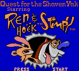 Quest for the Shaven Yak Starring Ren Hoek & Stimpy (USA, Europe) Title Screen